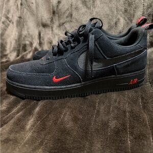 Nike Air Force 1 - Multi-Swoosh Black Crimson